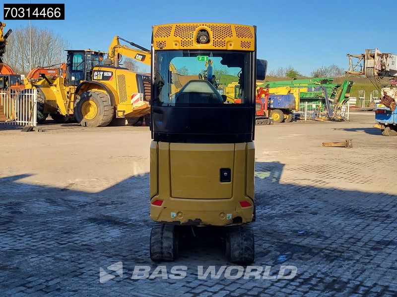 2021 Caterpillar 301.8 mini excavator, rear three-quarter view