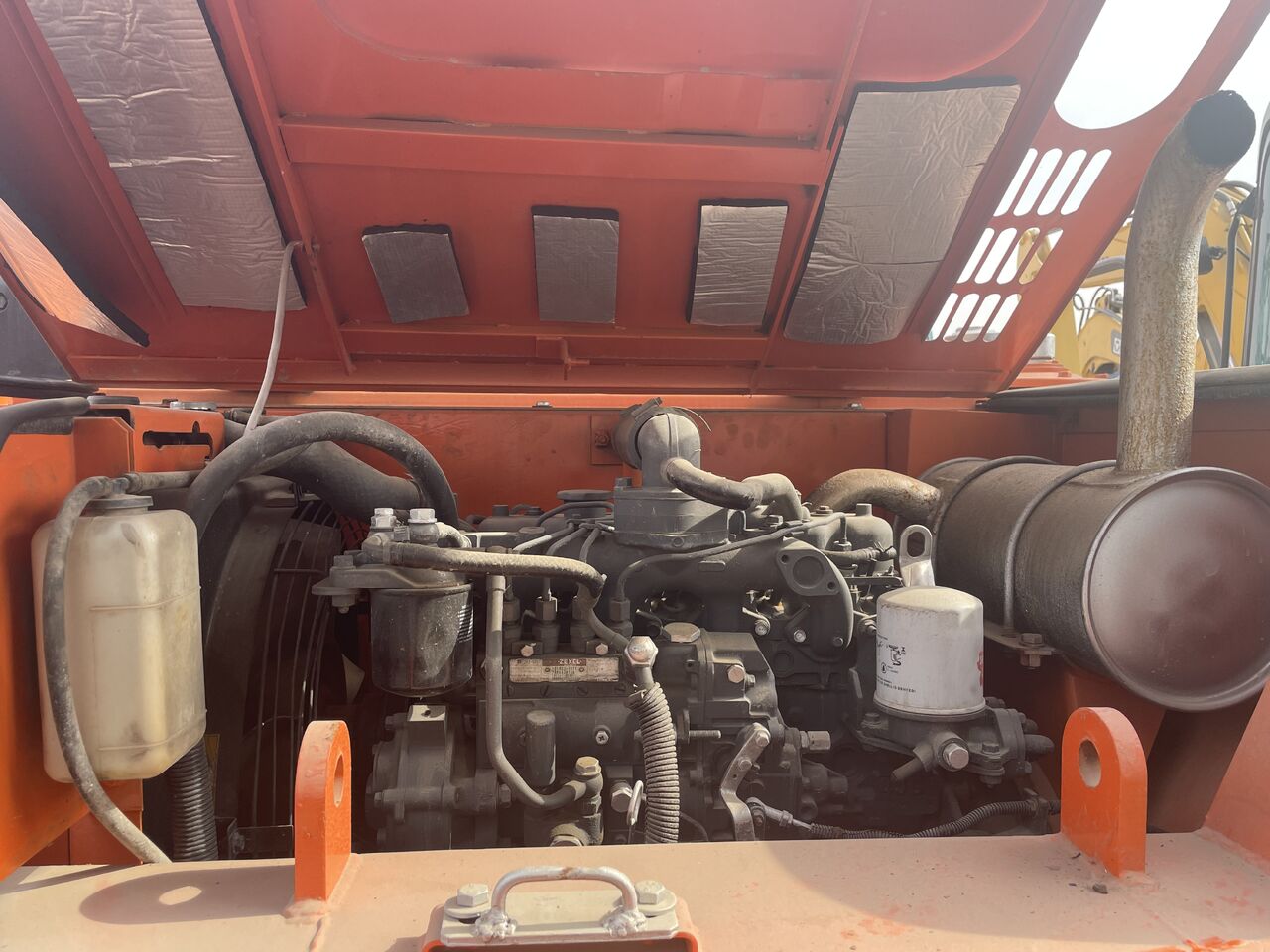 2023 Hitachi ZX80 crawler excavator engine compartment view