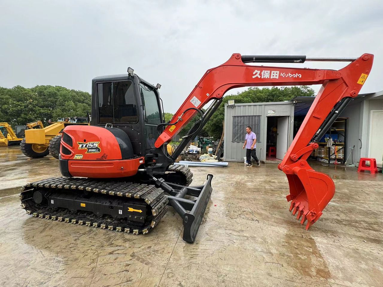 2021 Kubota KX155 crawler excavator, side profile view 2021 Kubota KX155 crawler excavator, side profile view