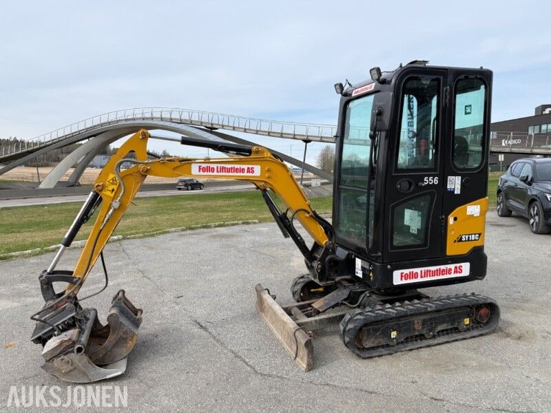 2022 Sany SY18C mini excavator, side view 2022 Sany SY18C mini excavator, side view