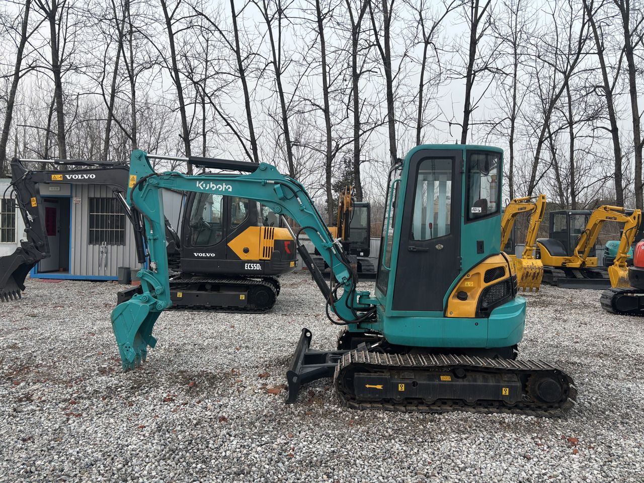 2022 Kubota U35 mini excavator, side view