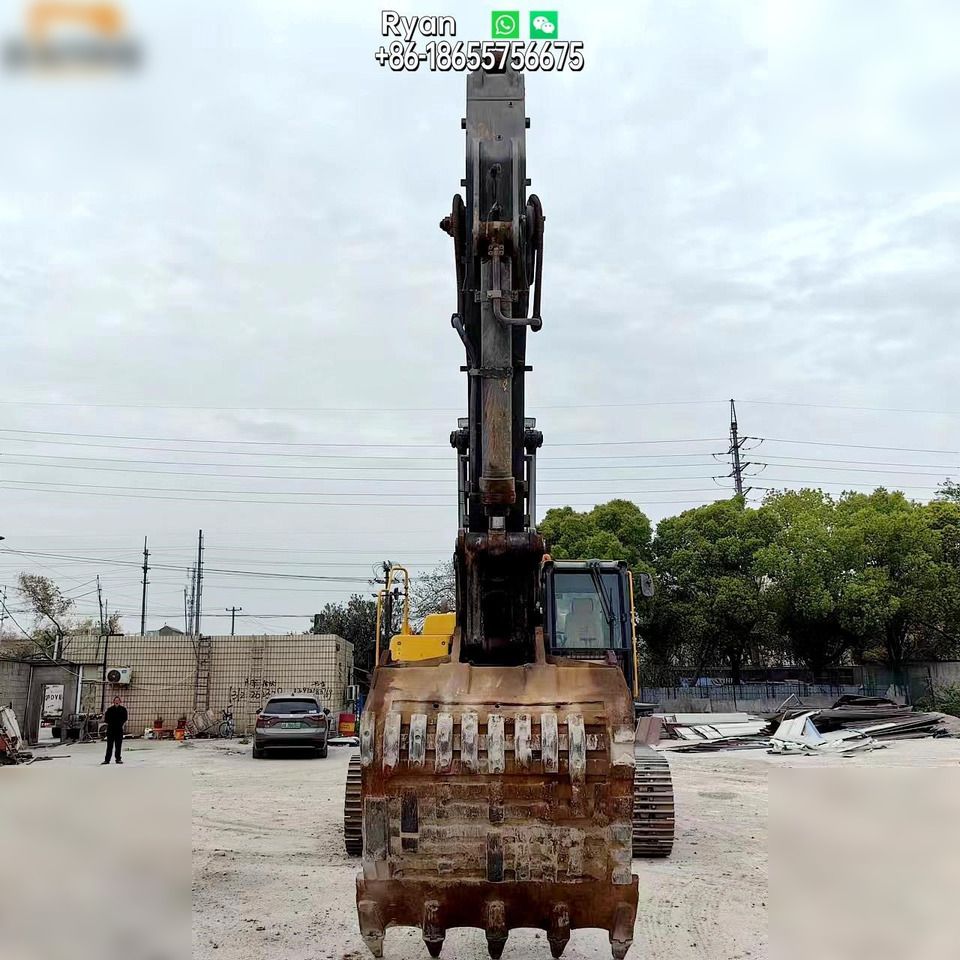 2021 Volvo EC480DL crawler excavator, front view with bucket raised