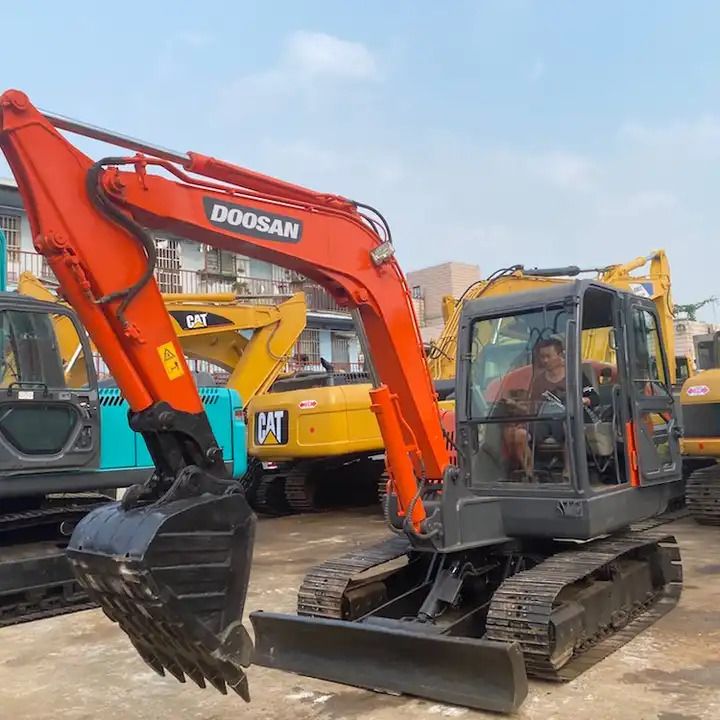 2019 Doosan DX55 crawler excavator, front three-quarter view 2019 Doosan DX55 crawler excavator, front three-quarter view