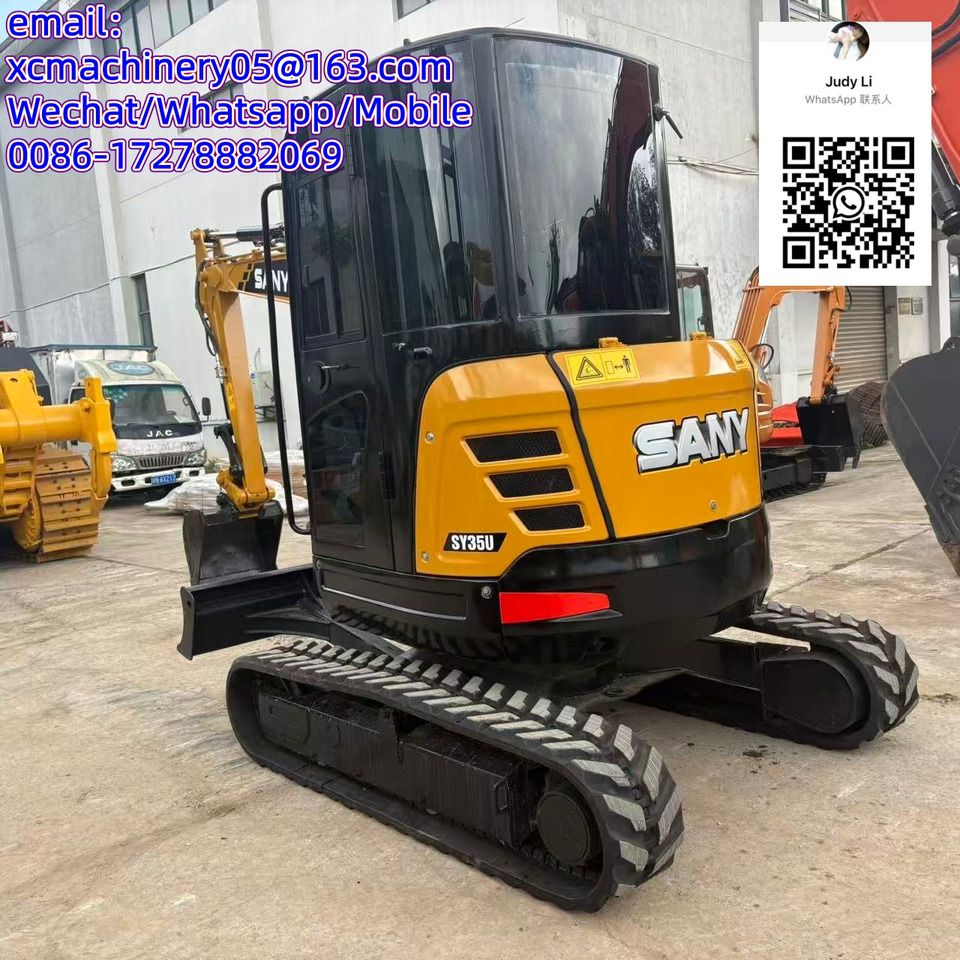2024 Sany SY35U mini excavator, rear three-quarter view 2024 Sany SY35U mini excavator, rear three-quarter view