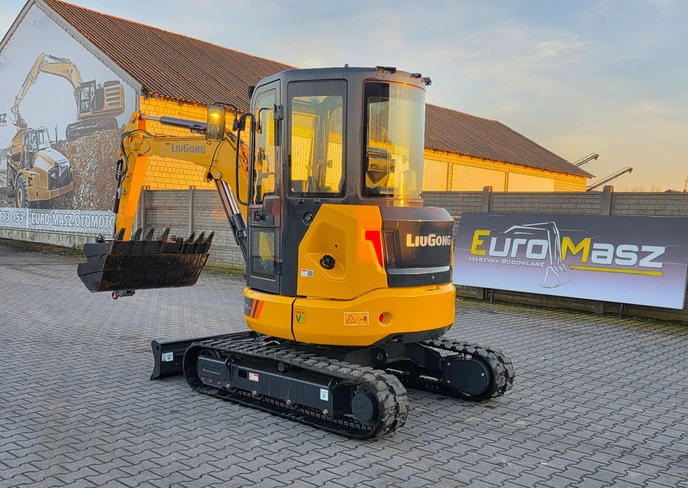 2026 LiuGong 9035FZTS mini excavator, rear three-quarter view