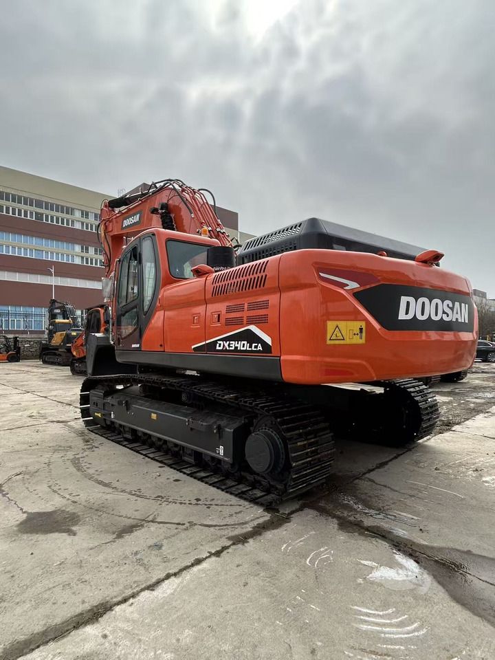 2023 Doosan DX340LCA crawler excavator rear three-quarter view 2023 Doosan DX340LCA crawler excavator rear three-quarter view