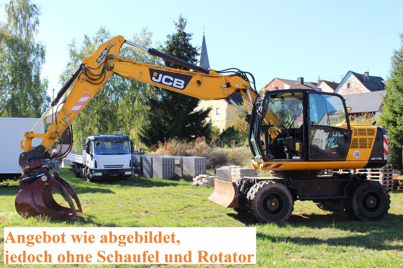2012 JCB JS175W wheel excavator, side view