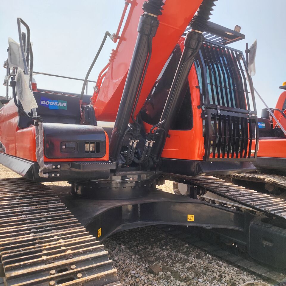 2023 Doosan DX300 crawler excavator, close-up of cab and boom 2023 Doosan DX300 crawler excavator, close-up of cab and boom