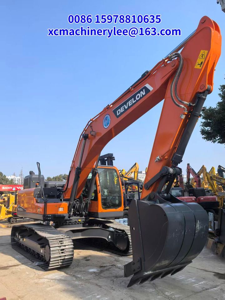 2026 Develon DX225 crawler excavator, side view