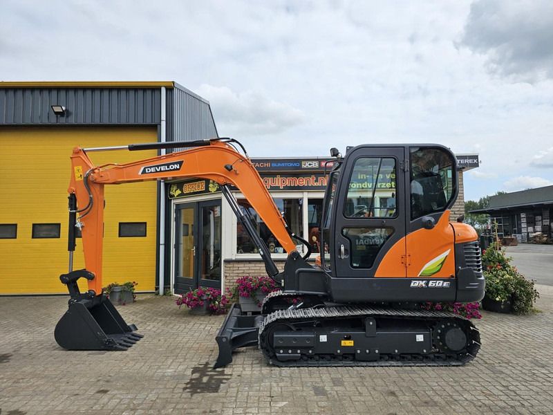 2024 Develon DX60E-10N mini excavator side view