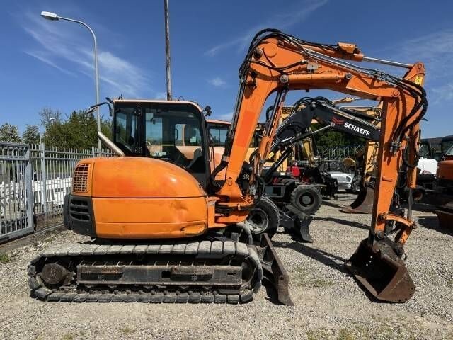2016 Komatsu PC80MR-3 mini excavator, side view
