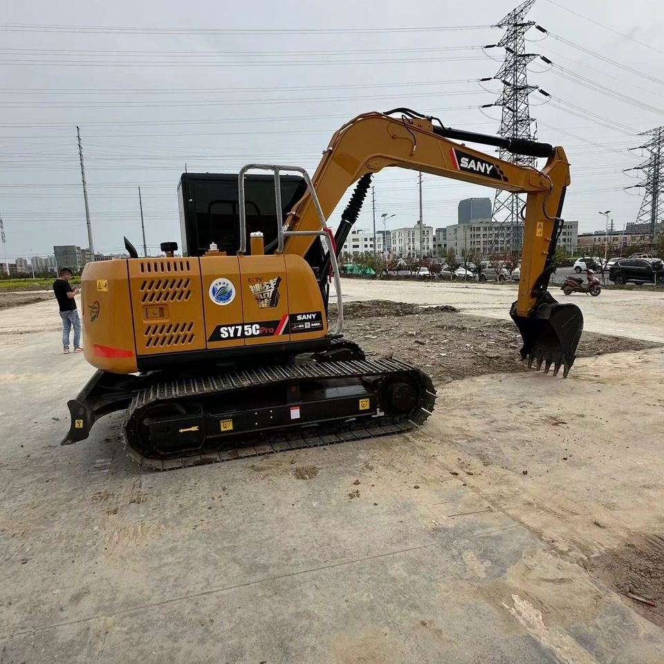 2024 Sany SY75C Pro mini excavator, rear three-quarter view 2024 Sany SY75C Pro mini excavator, rear three-quarter view