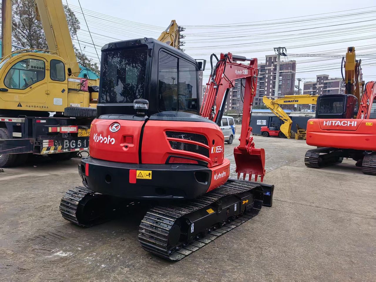 2021 Kubota KX165-5 mini excavator, rear three-quarter view 2021 Kubota KX165-5 mini excavator, rear three-quarter view