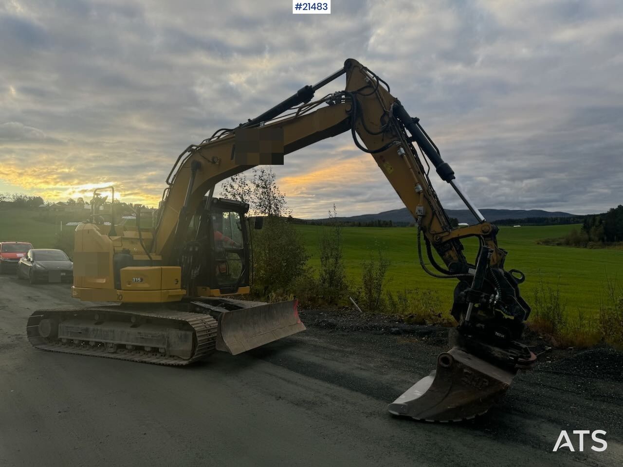2022 Caterpillar 315 crawler excavator side view