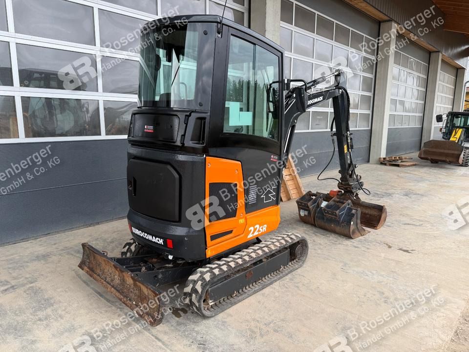 2022 Eurocomach 22SR mini excavator, front three-quarter view