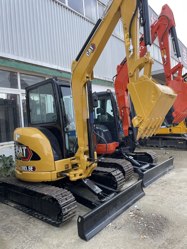 2024 Caterpillar 303.5E mini excavator, rear three-quarter view 2024 Caterpillar 303.5E mini excavator, rear three-quarter view