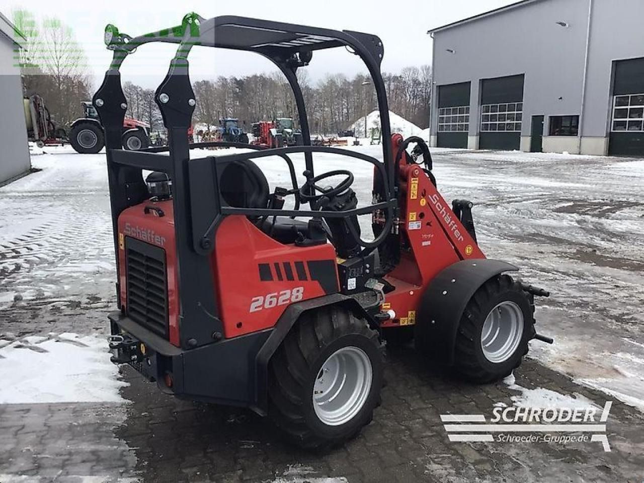 2024 Schäffer 2628 mini excavator, rear three-quarter view