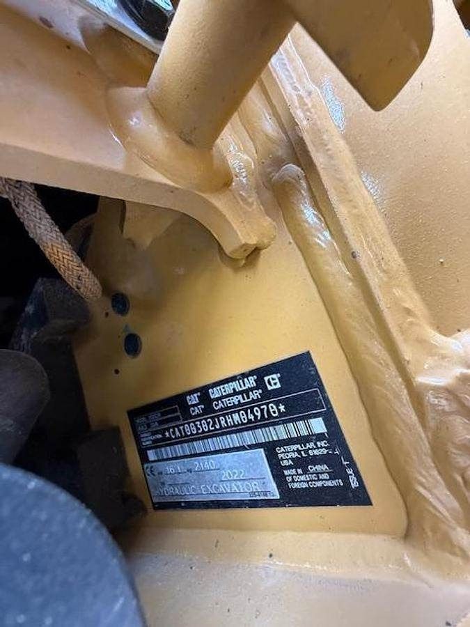 2022 Caterpillar 302-05 mini excavator identification plate 2022 Caterpillar 302-05 mini excavator identification plate