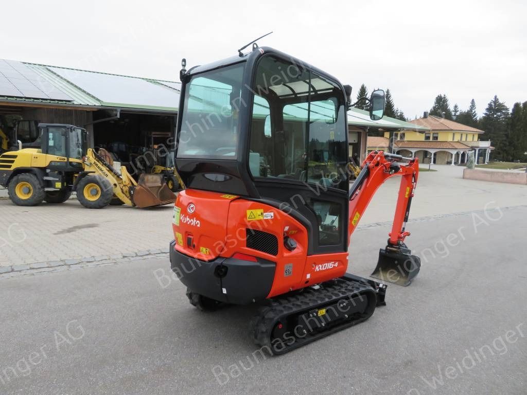 2022 Kubota KX016-4 mini excavator, rear three-quarter view