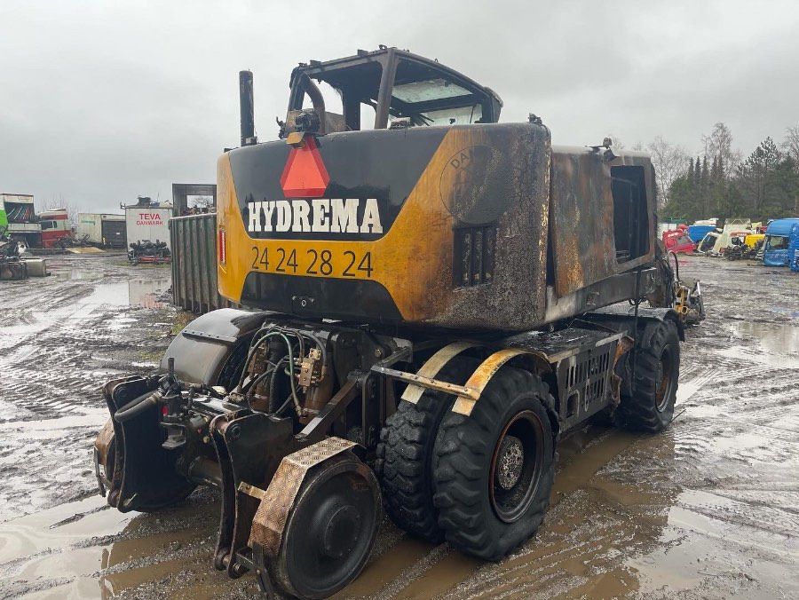 Hydrema MX16 RAIL wheel excavator, rear view