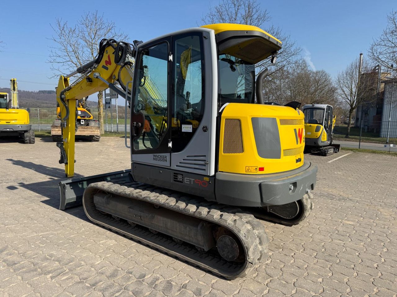 2025 Wacker Neuson ET90 EDITION B5.1 mini excavator, rear three-quarter view