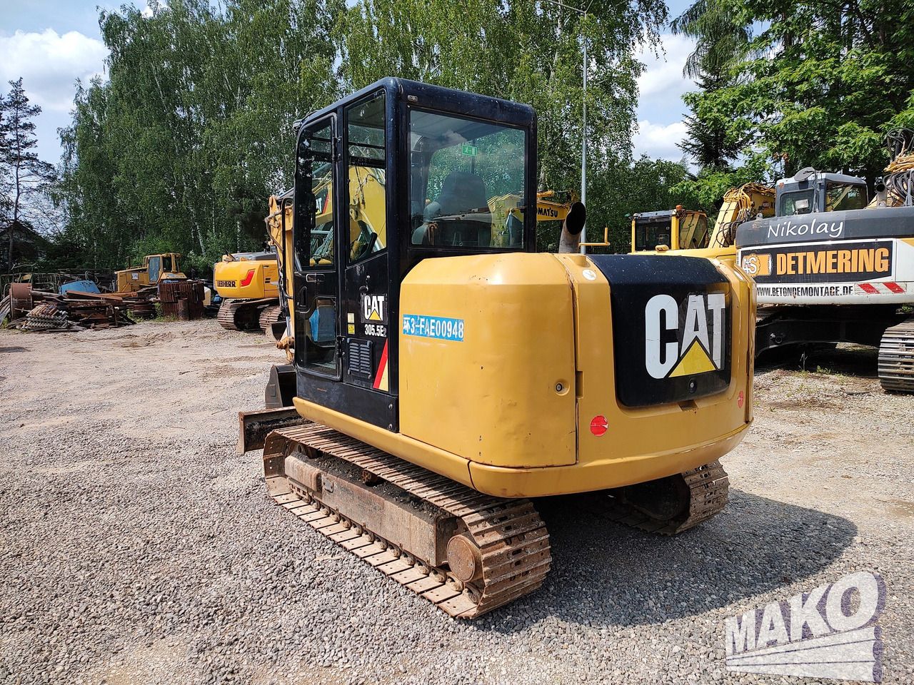 2018 Caterpillar 305.5E2 crawler excavator, rear three-quarter view 2018 Caterpillar 305.5E2 crawler excavator, rear three-quarter view
