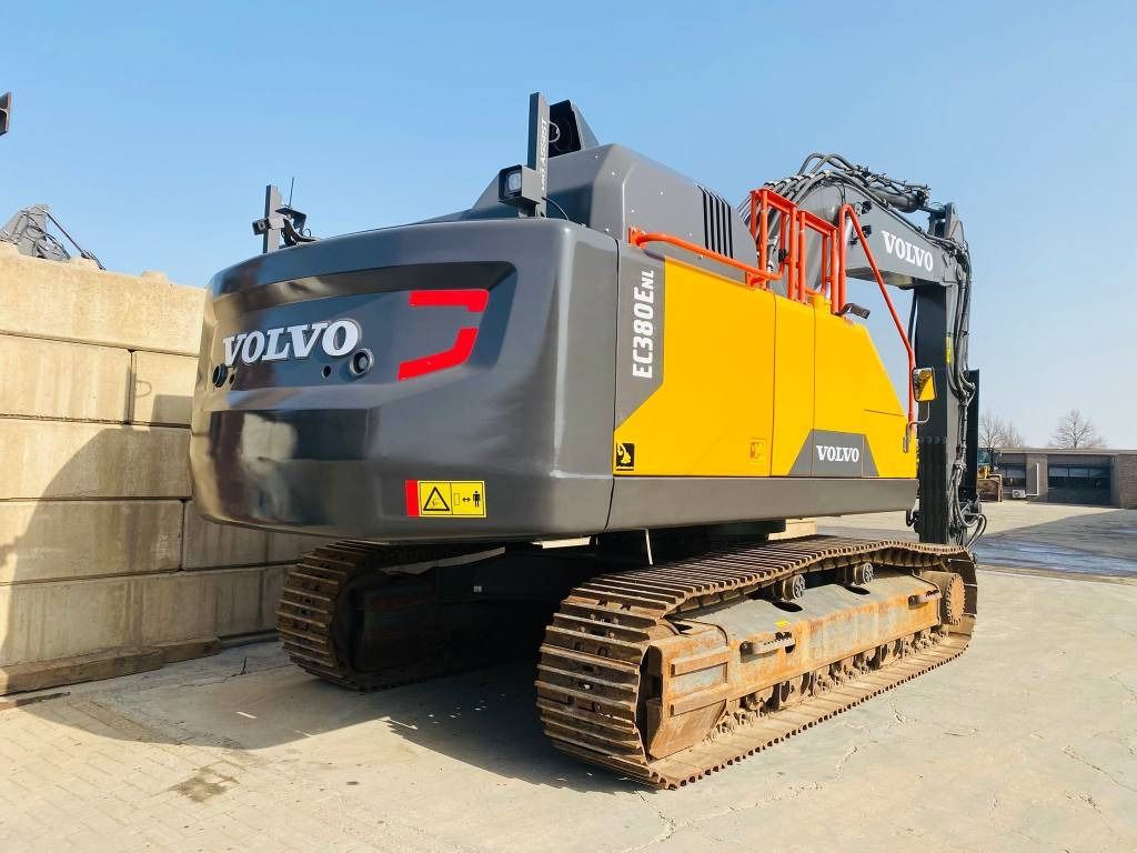 2023 Volvo EC380ENL crawler excavator rear three-quarter view 2023 Volvo EC380ENL crawler excavator rear three-quarter view