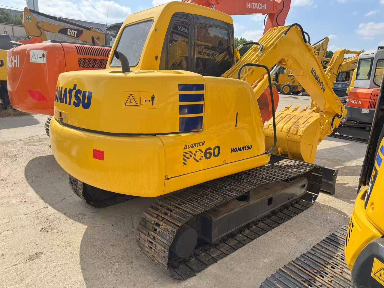 2018 Komatsu PC60-7 mini excavator rear three-quarter view 2018 Komatsu PC60-7 mini excavator rear three-quarter view