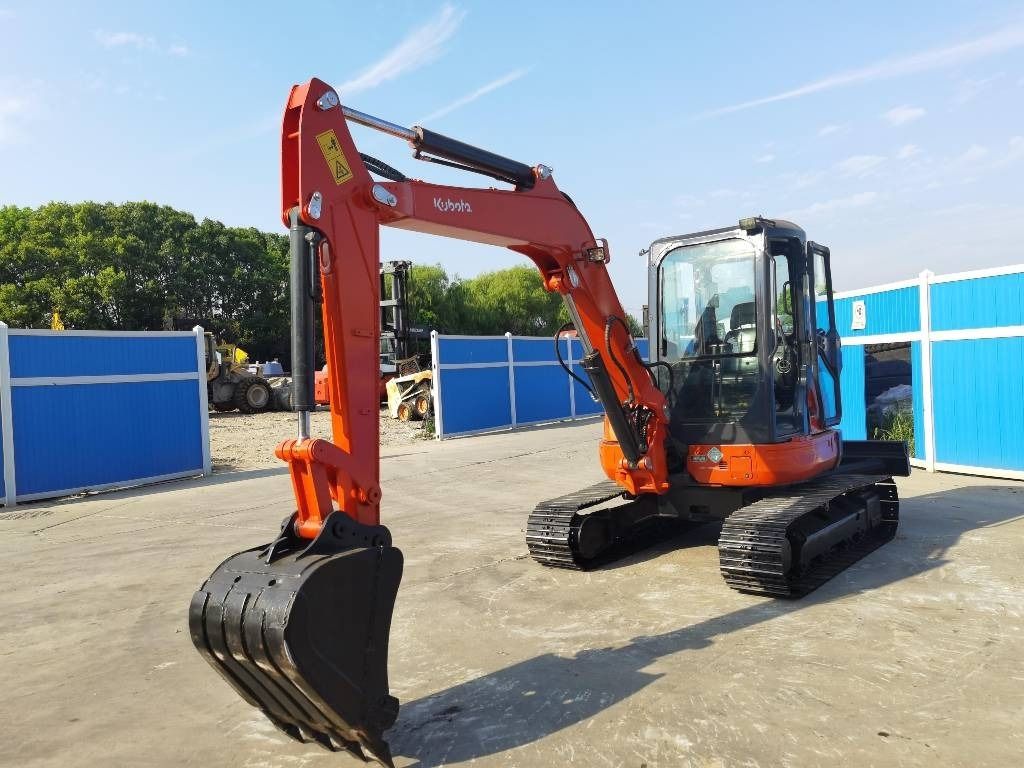 2023 Kubota KX155-5 mini excavator, front three-quarter view 2023 Kubota KX155-5 mini excavator, front three-quarter view
