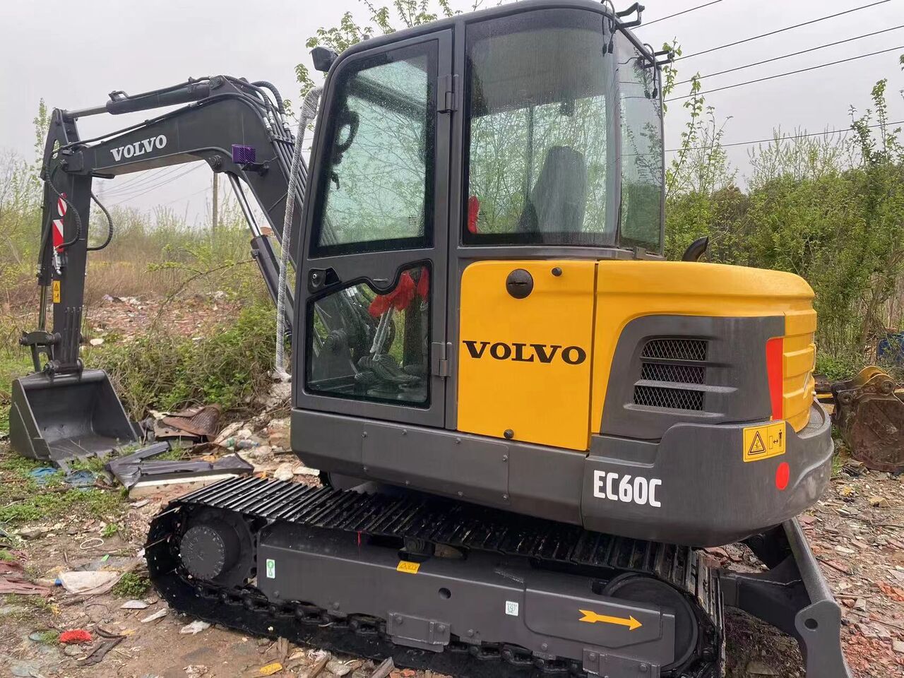 2023 Volvo EC60C mini excavator, side view