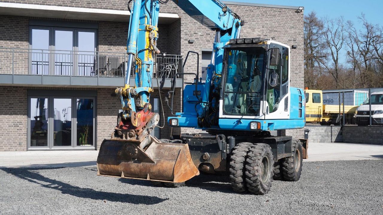2013 Komatsu PW160-8 wheel excavator front view 2013 Komatsu PW160-8 wheel excavator front view
