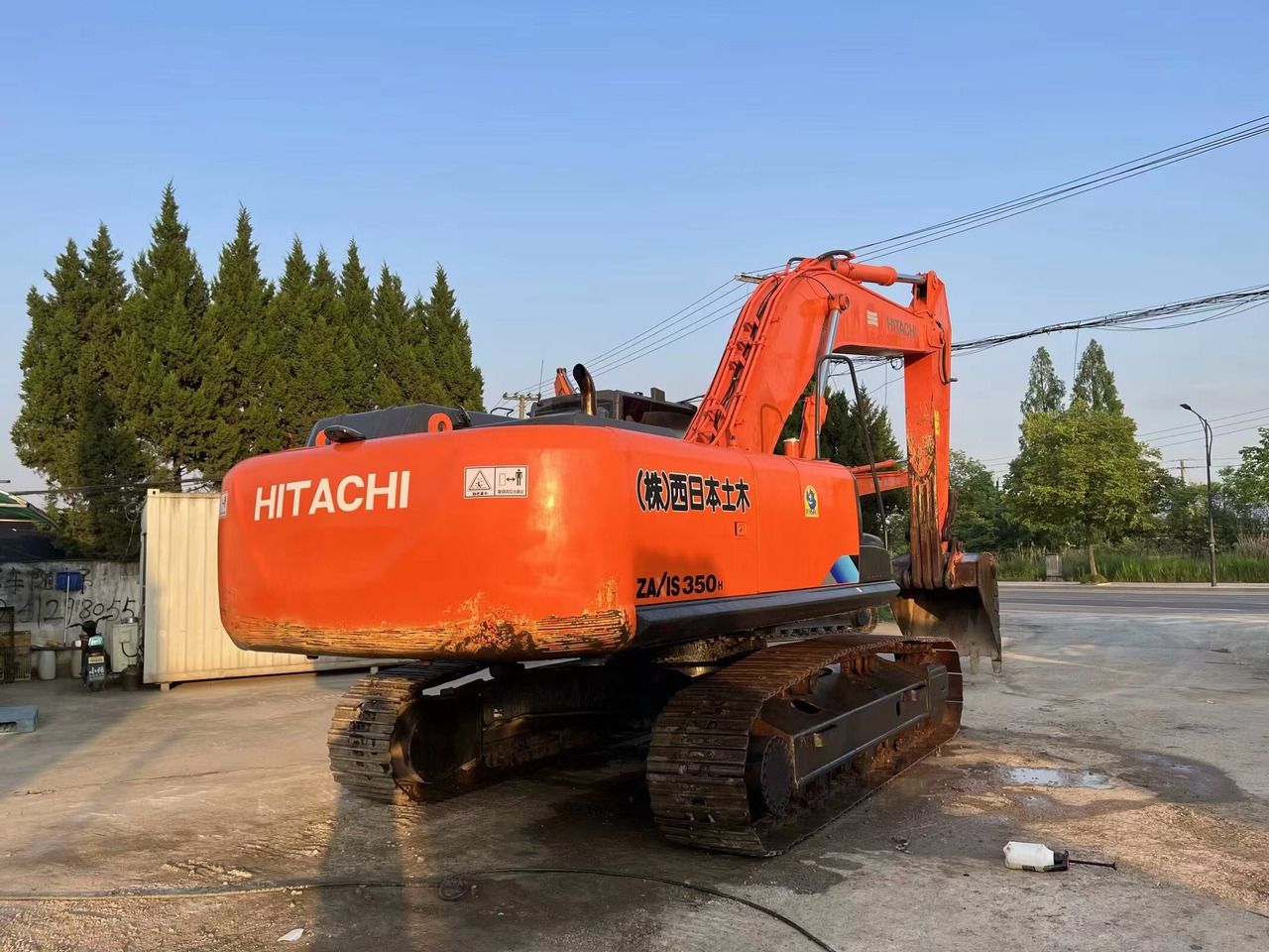 2022 Hitachi ZA/IS 350H crawler excavator, rear three-quarter view