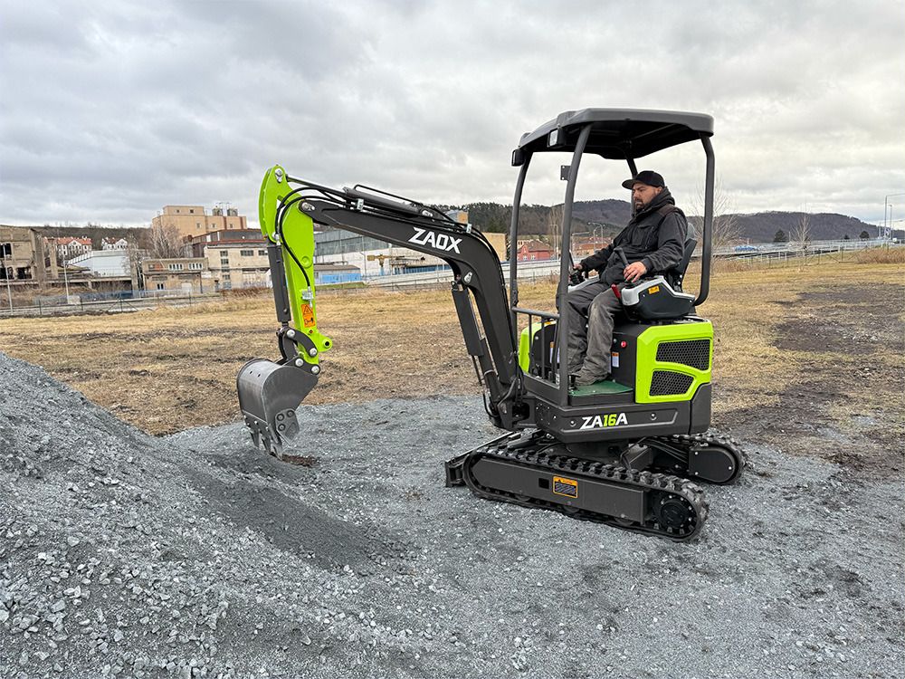 2025 Zaox ZA16A mini excavator, side view