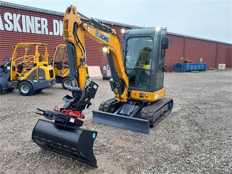 XCMG XE27E mini excavator, front three-quarter view XCMG XE27E mini excavator, front three-quarter view