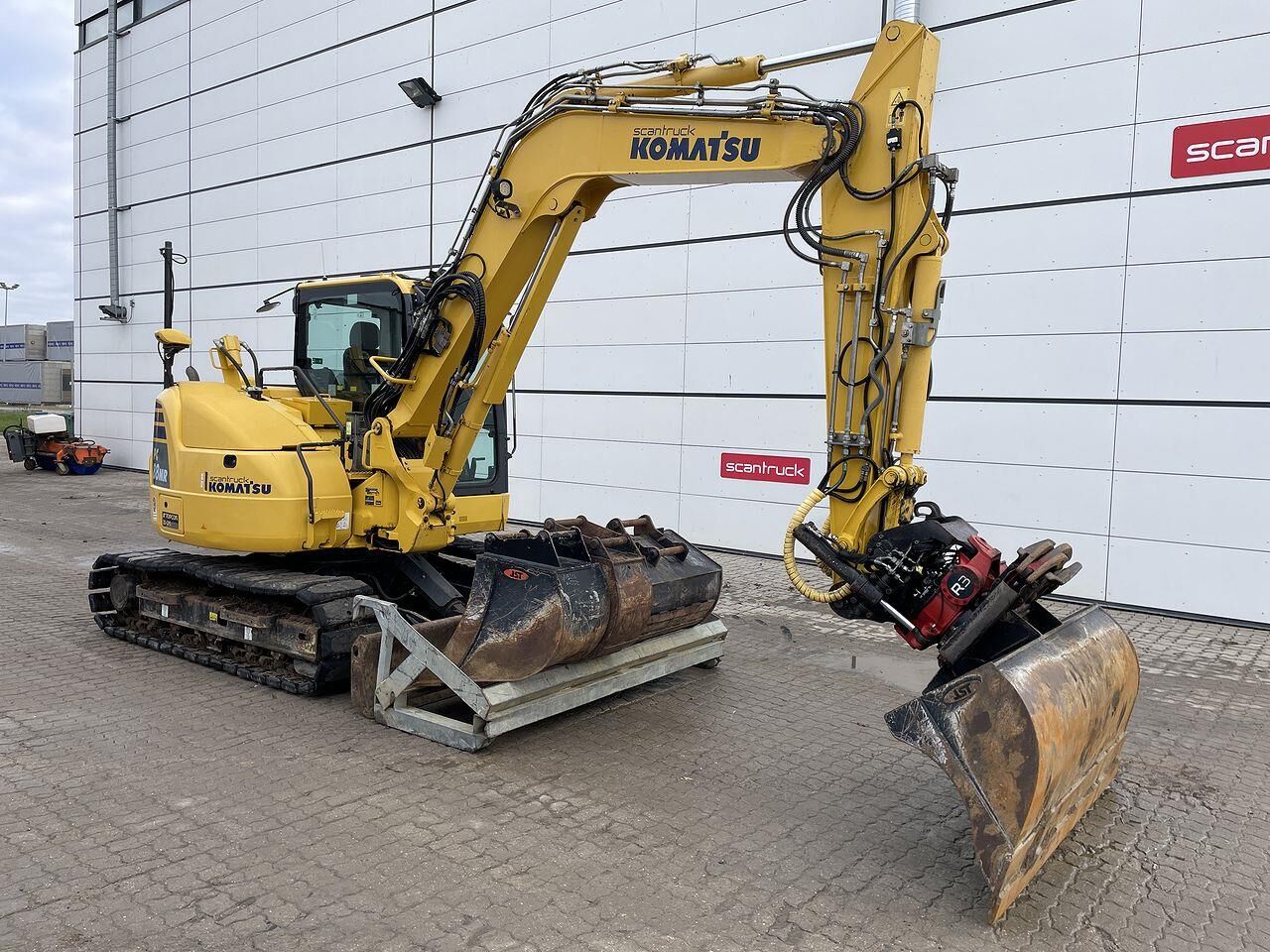 2020 Komatsu PC88MR-10 mini excavator, side profile view