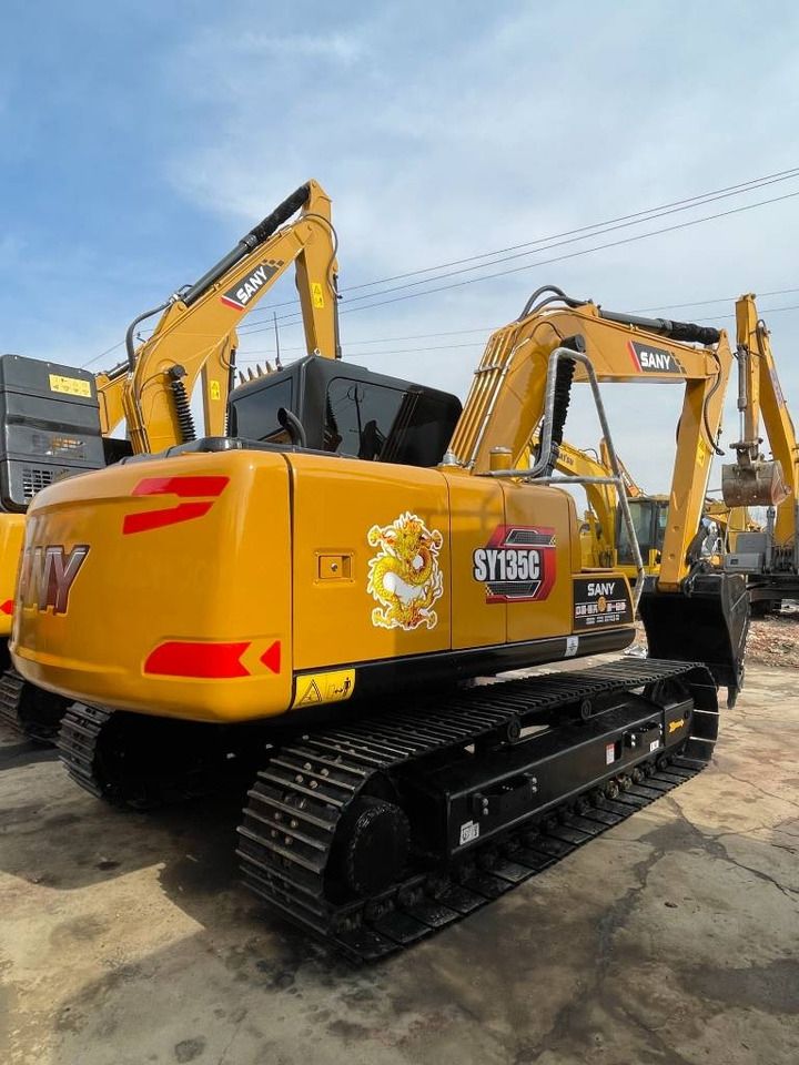 2024 Sany SY135C crawler excavator, rear three-quarter view 2024 Sany SY135C crawler excavator, rear three-quarter view