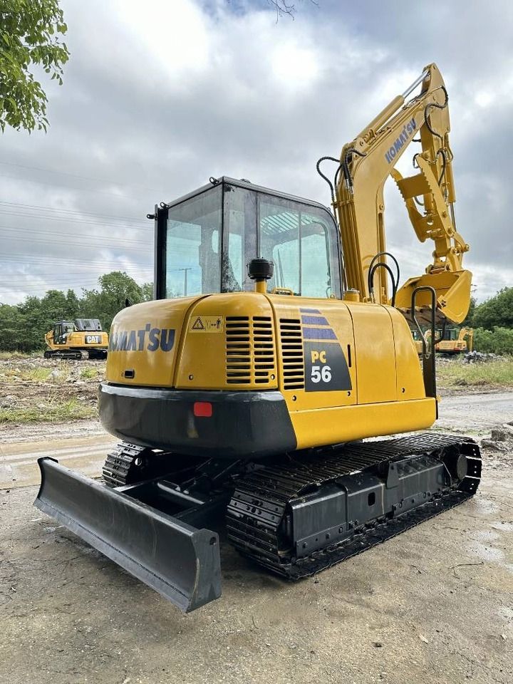 2022 Komatsu PC56-7 mini excavator, rear three-quarter view 2022 Komatsu PC56-7 mini excavator, rear three-quarter view