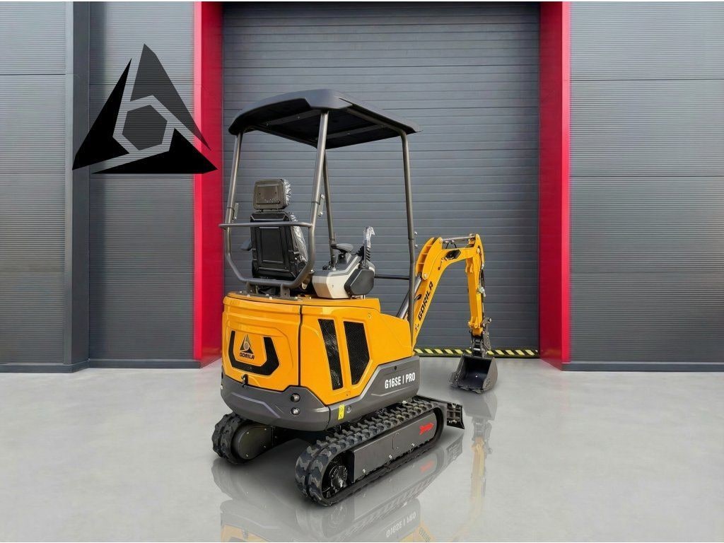 2026 Gorila G-16SE I PRO mini excavator, rear three-quarter view 2026 Gorila G-16SE I PRO mini excavator, rear three-quarter view