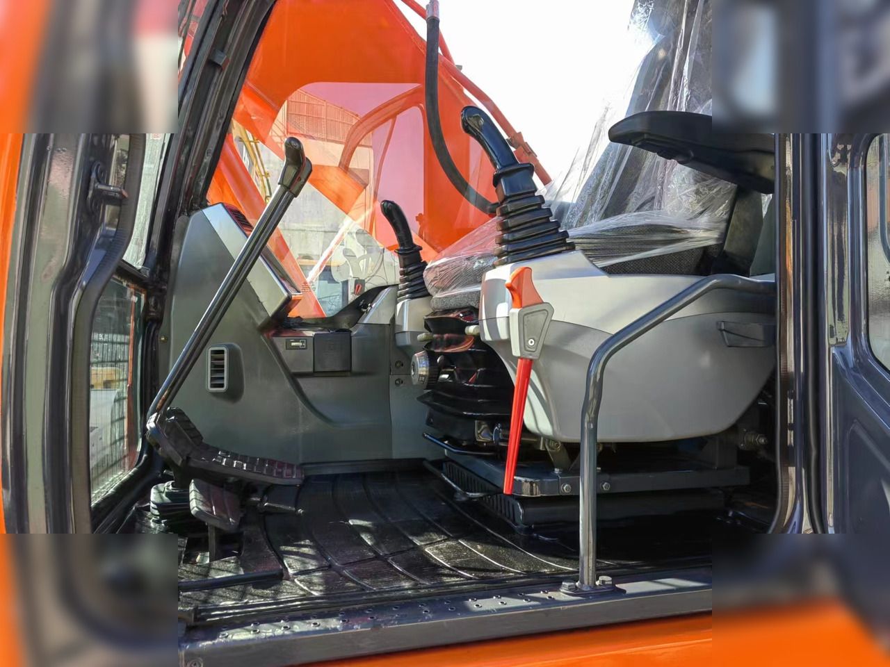 2018 Doosan DX225LC crawler excavator interior cab view