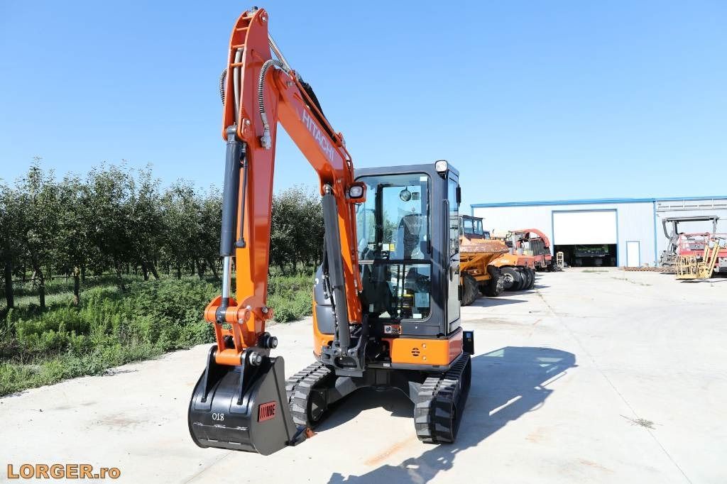 2025 Hitachi ZX33U-5A mini excavator, front three-quarter view 2025 Hitachi ZX33U-5A mini excavator, front three-quarter view