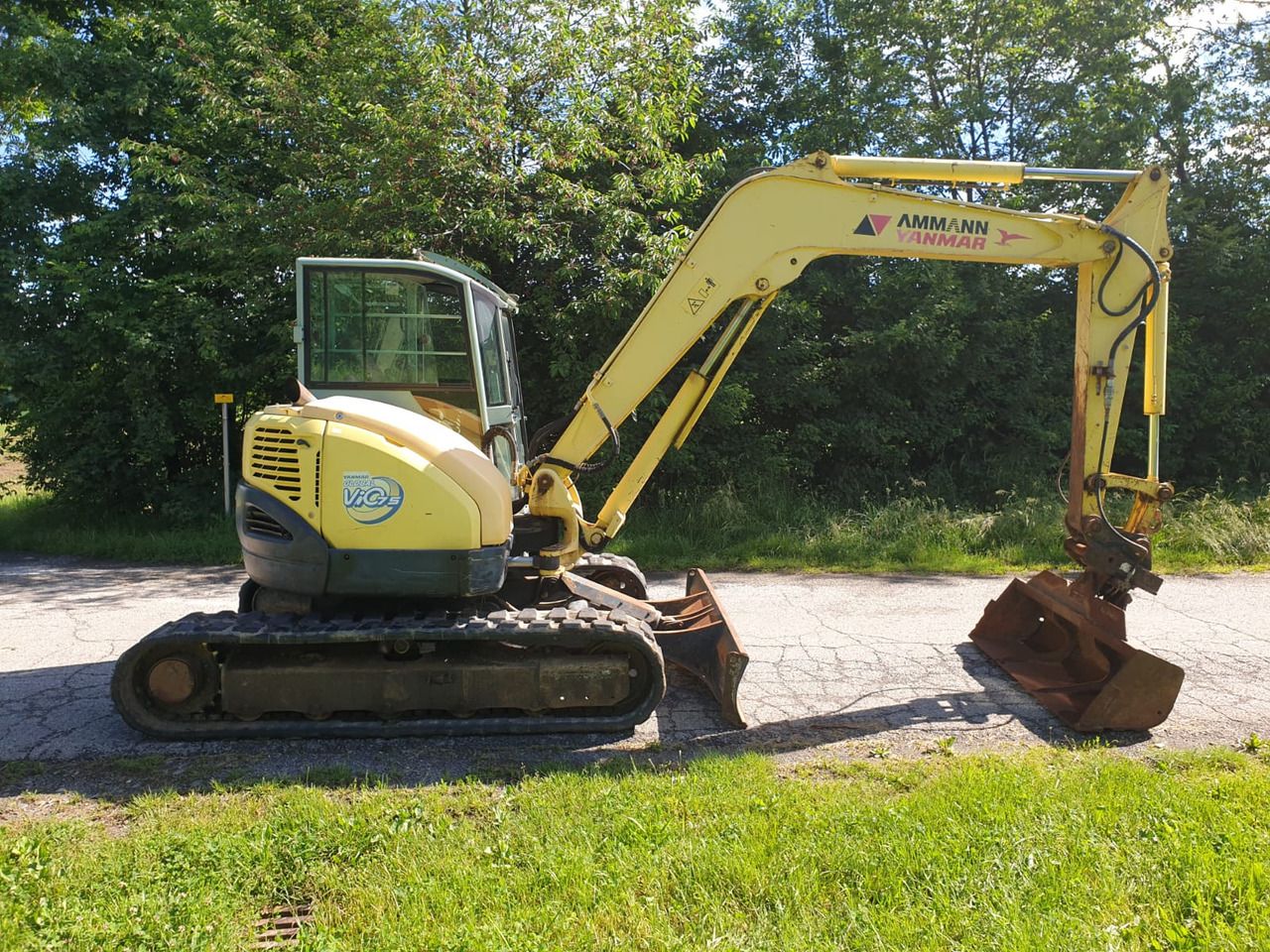 2007 Yanmar VIO75 A mini excavator, side view