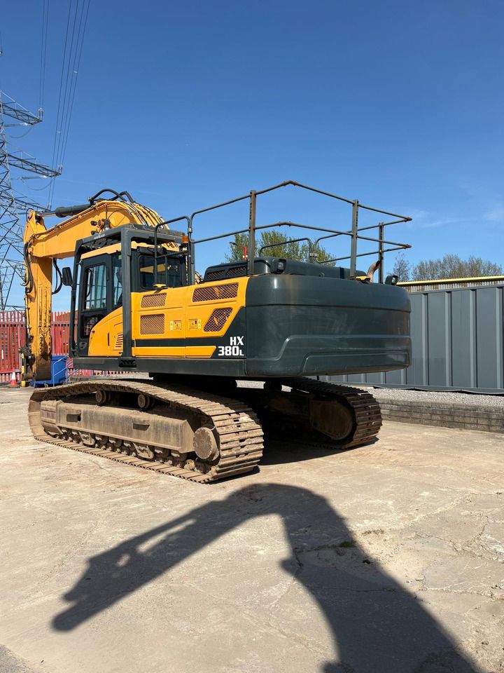 2019 Hyundai HX380L crawler excavator, rear three-quarter view