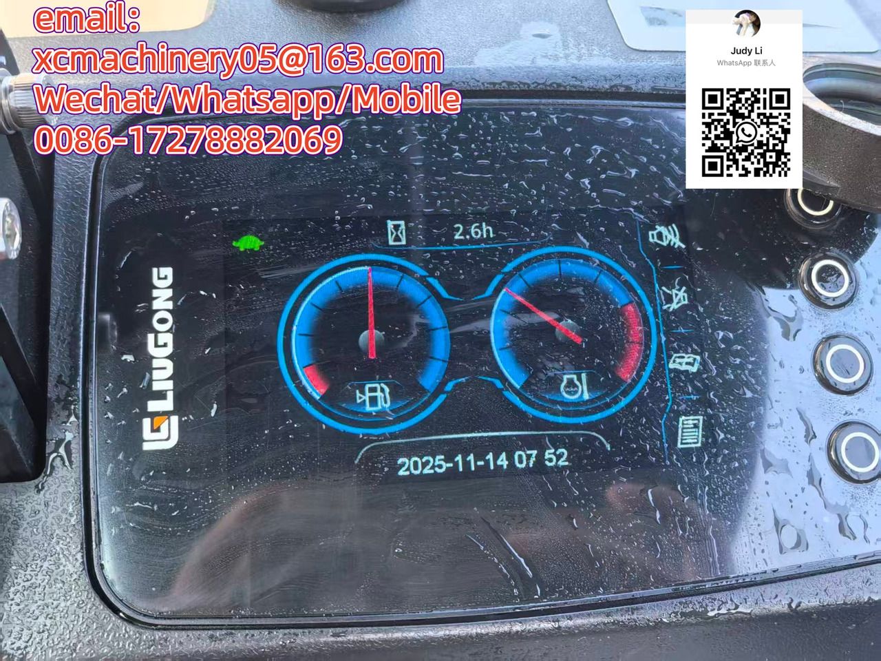 2026 LiuGong 9017F Mini Excavator digital instrument cluster view 2026 LiuGong 9017F Mini Excavator digital instrument cluster view