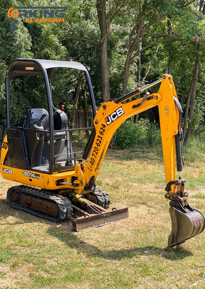 JCB 8014 CTS mini excavator, side view