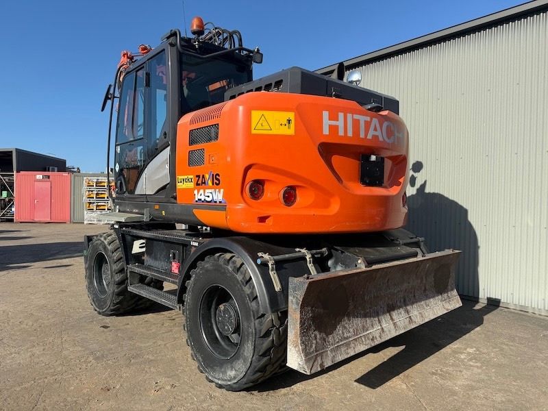 2017 Hitachi Zaxis 145W wheel excavator rear view 2017 Hitachi Zaxis 145W wheel excavator rear view