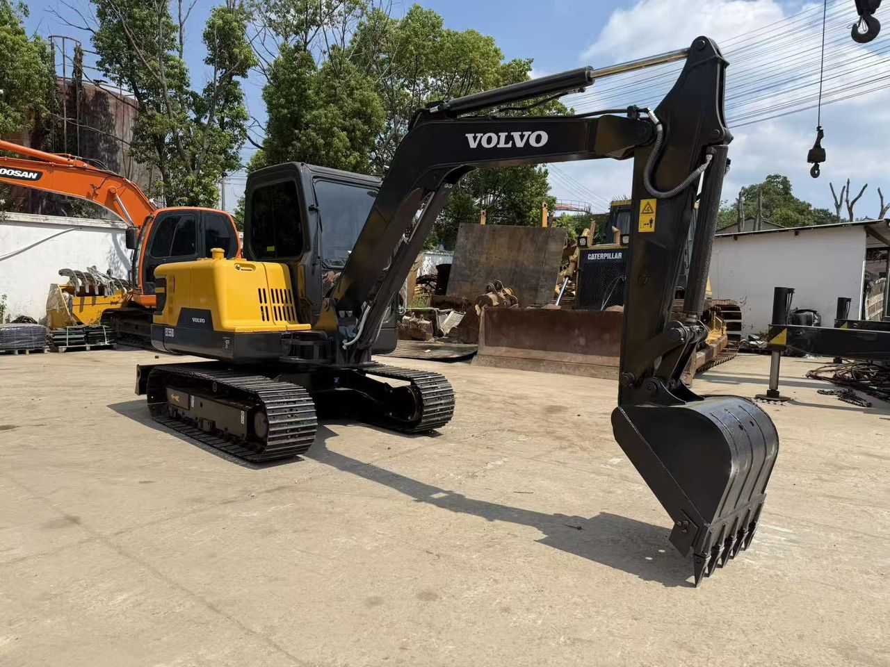 2022 Volvo EC55D mini excavator, side profile view 2022 Volvo EC55D mini excavator, side profile view