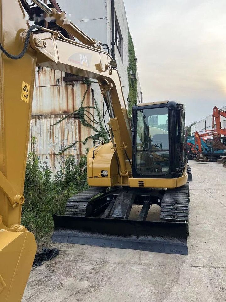 Caterpillar 308C crawler excavator, front view