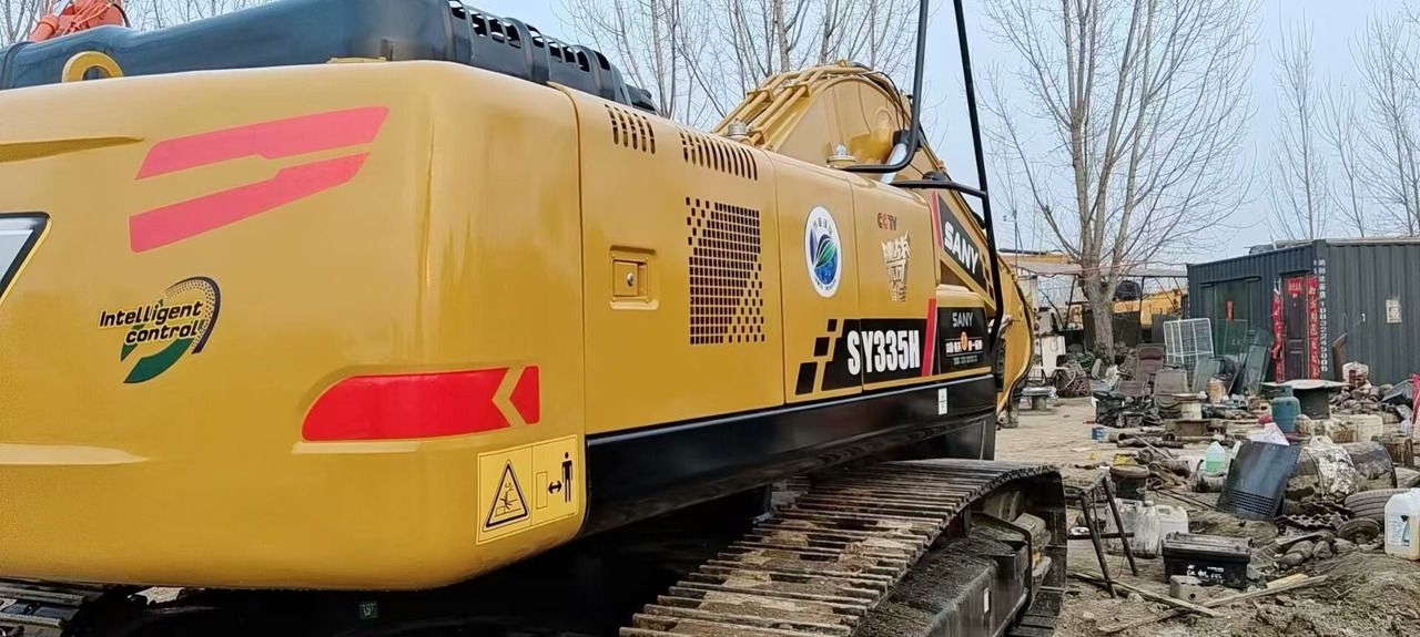 2021 Sany SY335H crawler excavator rear three-quarter view