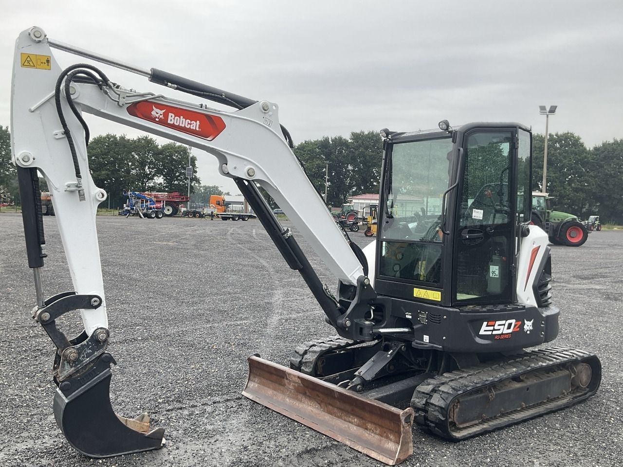 2023 Bobcat E50Z mini excavator, side view 2023 Bobcat E50Z mini excavator, side view