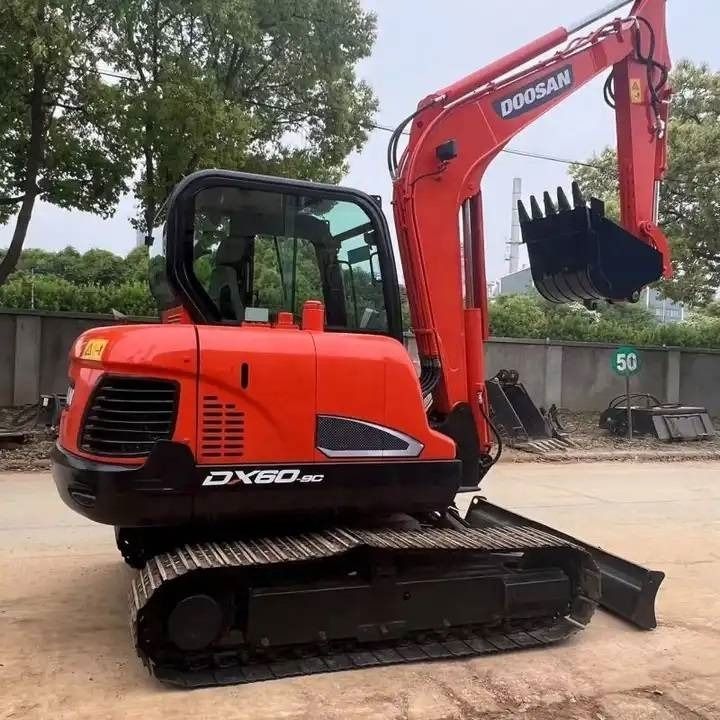 2024 Doosan DX60-9C mini excavator, side profile view